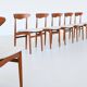Ensemble de six chaises de salle à manger en teck de Christian Linneberg, Danemark, 1960