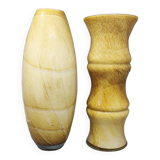 1970s Gorgeous Pair of Vases in Murano Glass by Enrico Coveri. Made in Italy