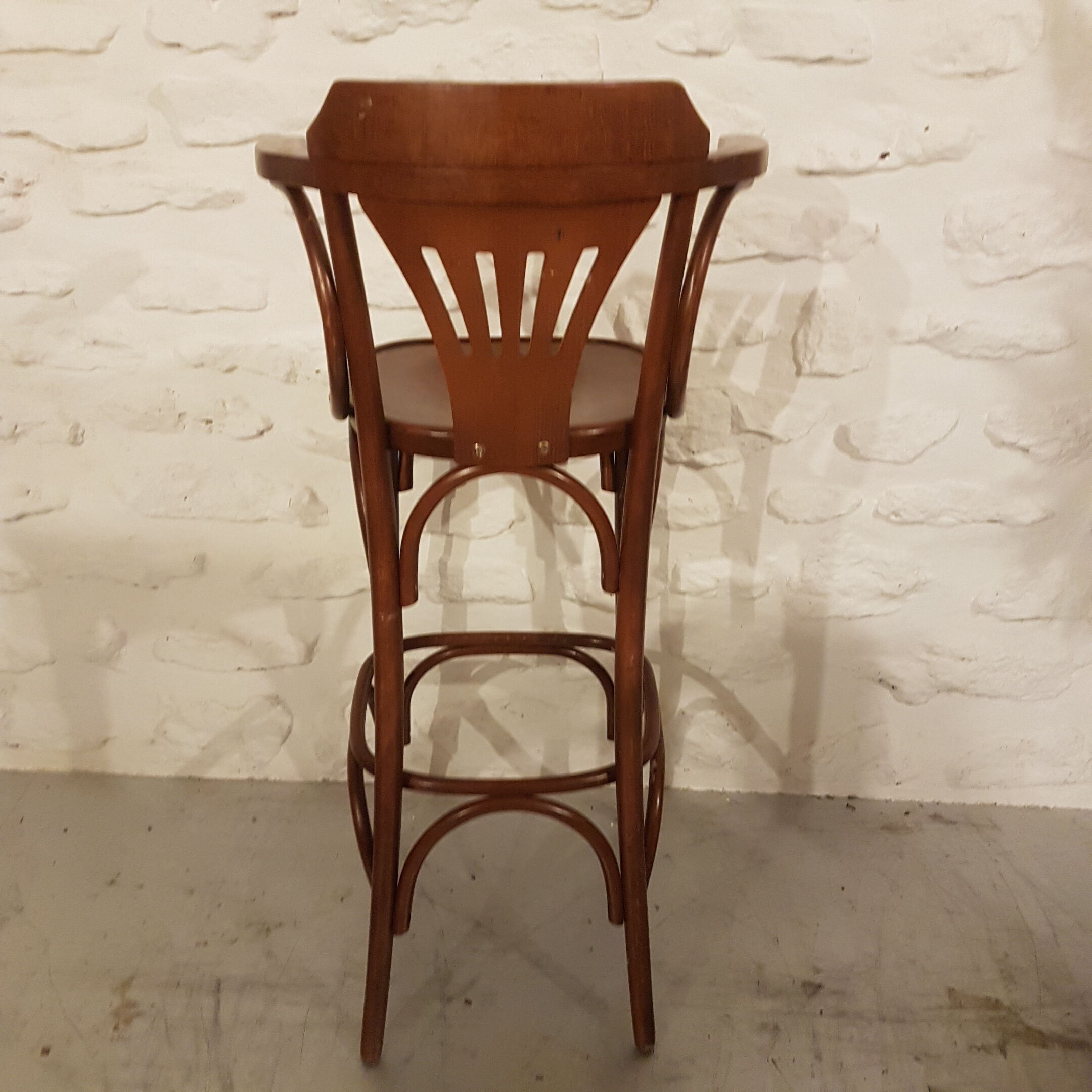 Baumann-style bar stool set with back
