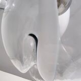 Murano glass and varnished metal 3-light pendant by Toni Zuccheri for Venini