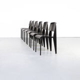 Jean Prouvé ‘Standard-SP’ dining chair for Vitra set/6