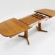 Vintage Danish oval extendable dining table solid teak 1960s