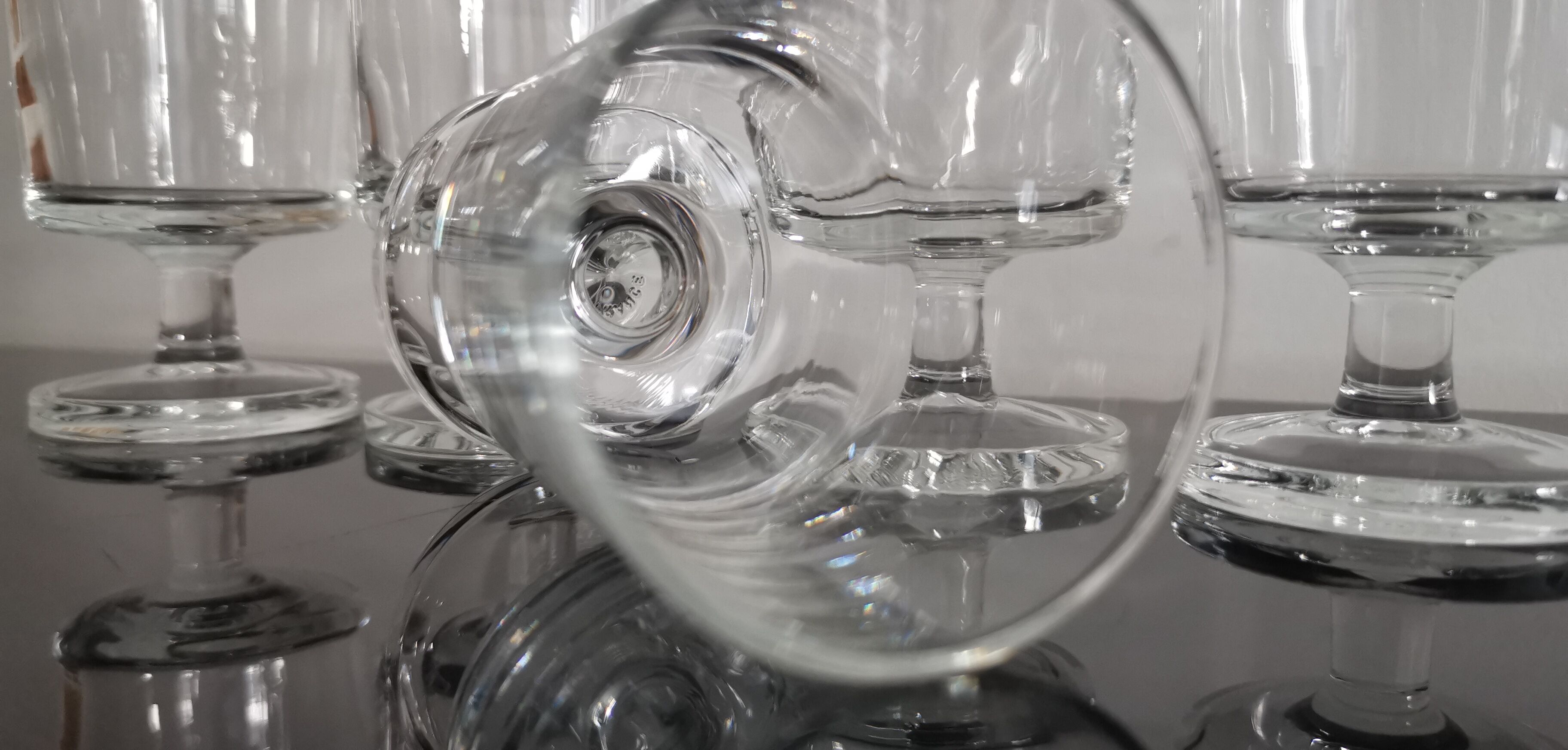 Set of 8 glasses of white wine Cavalier Luminarc transparent vintage