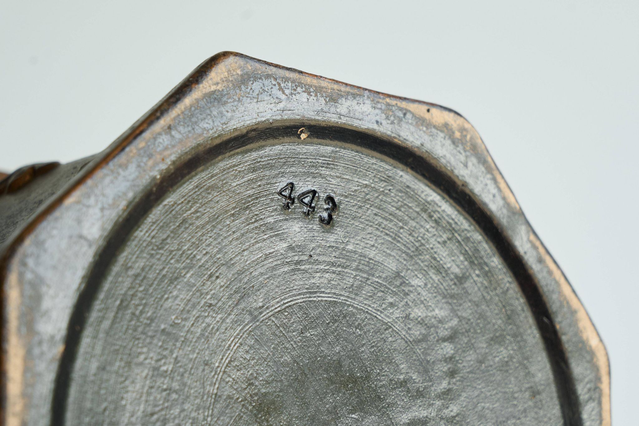 19th-century neo-Gothic tobacco pot.