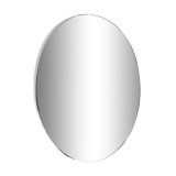 Miroir oval biseauté