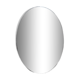 Beveled oval mirror
