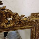 Old gilded stucco mirror