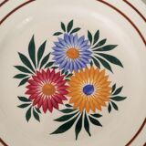 Flat Round Faience H.B.C. Choisy-le-Roi Vintage