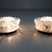 Set of 2 wall lamps by Glashütte Limburg Germany, 1960’s