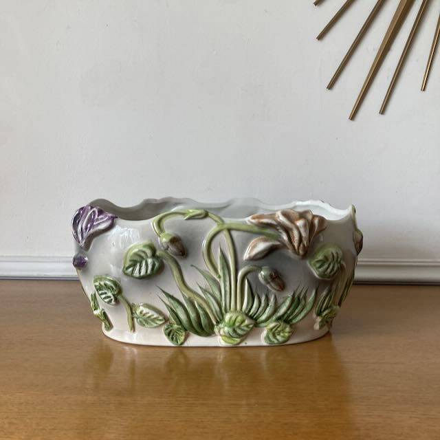 Vintage barbotine planter
