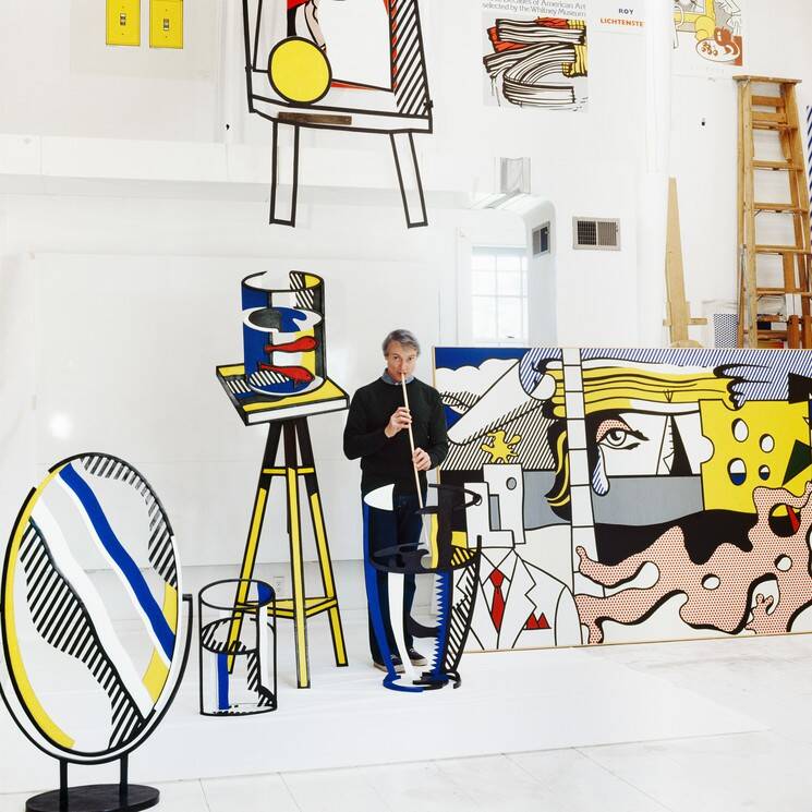 Original pop-art poster, reissue by Roy Lichtenstein "little big painting 1965"