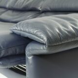 3-seater Leather Sofa Lugano by Erpo Int., Design 1985