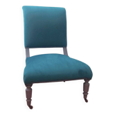 Velvet and studded armchair