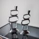 Pair of circle candlesticks by Matthew Hilton, England, 1980