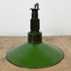 Industrial Green Enamel Military Pendant Lamp with Cast Aluminium Top, 1960