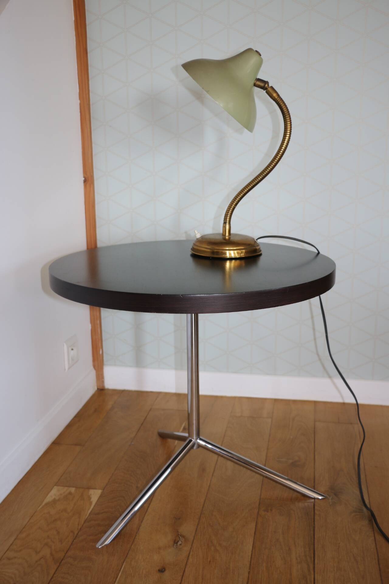Lampe à poser laiton verte 420mm