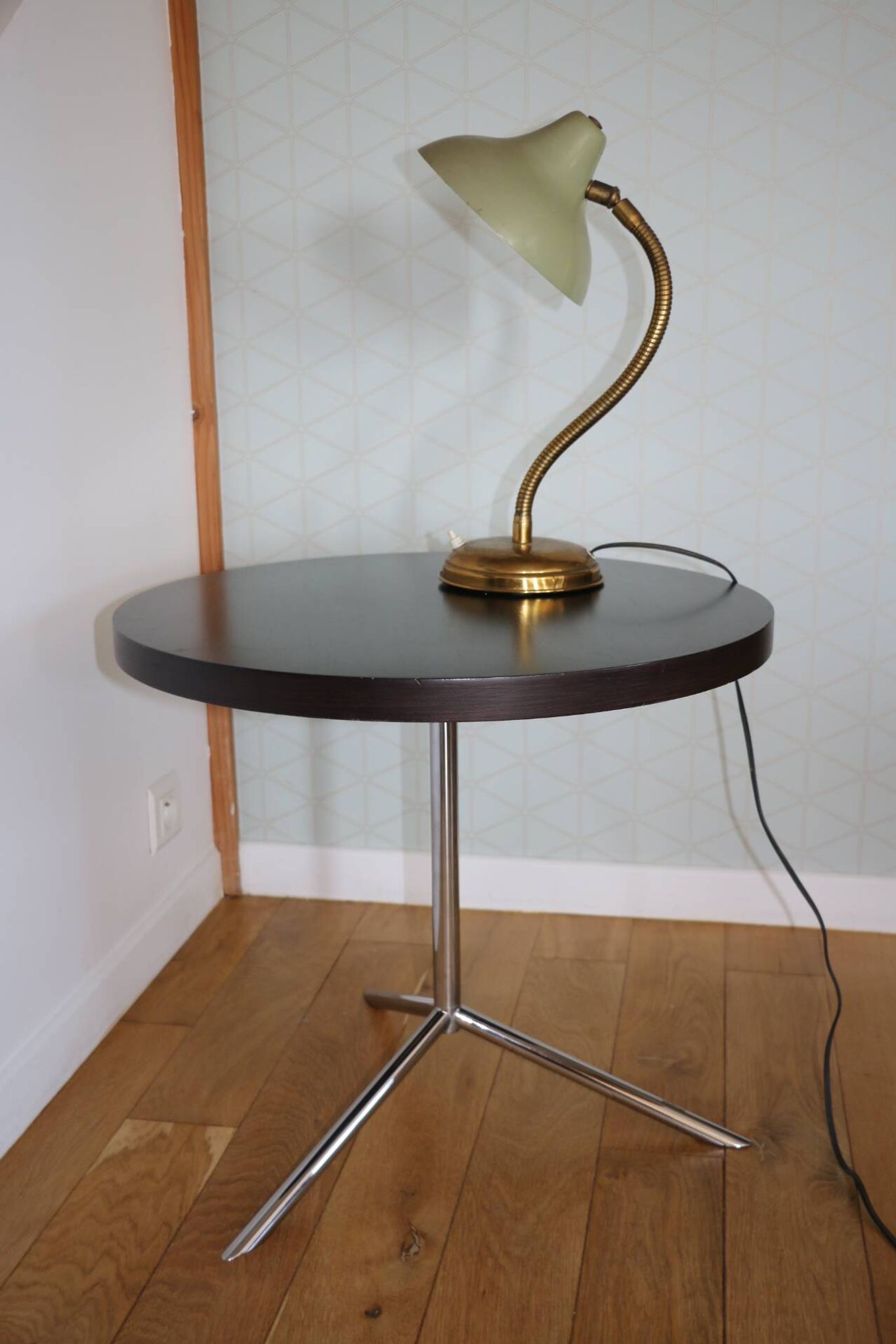 Lampe à poser laiton verte 420mm