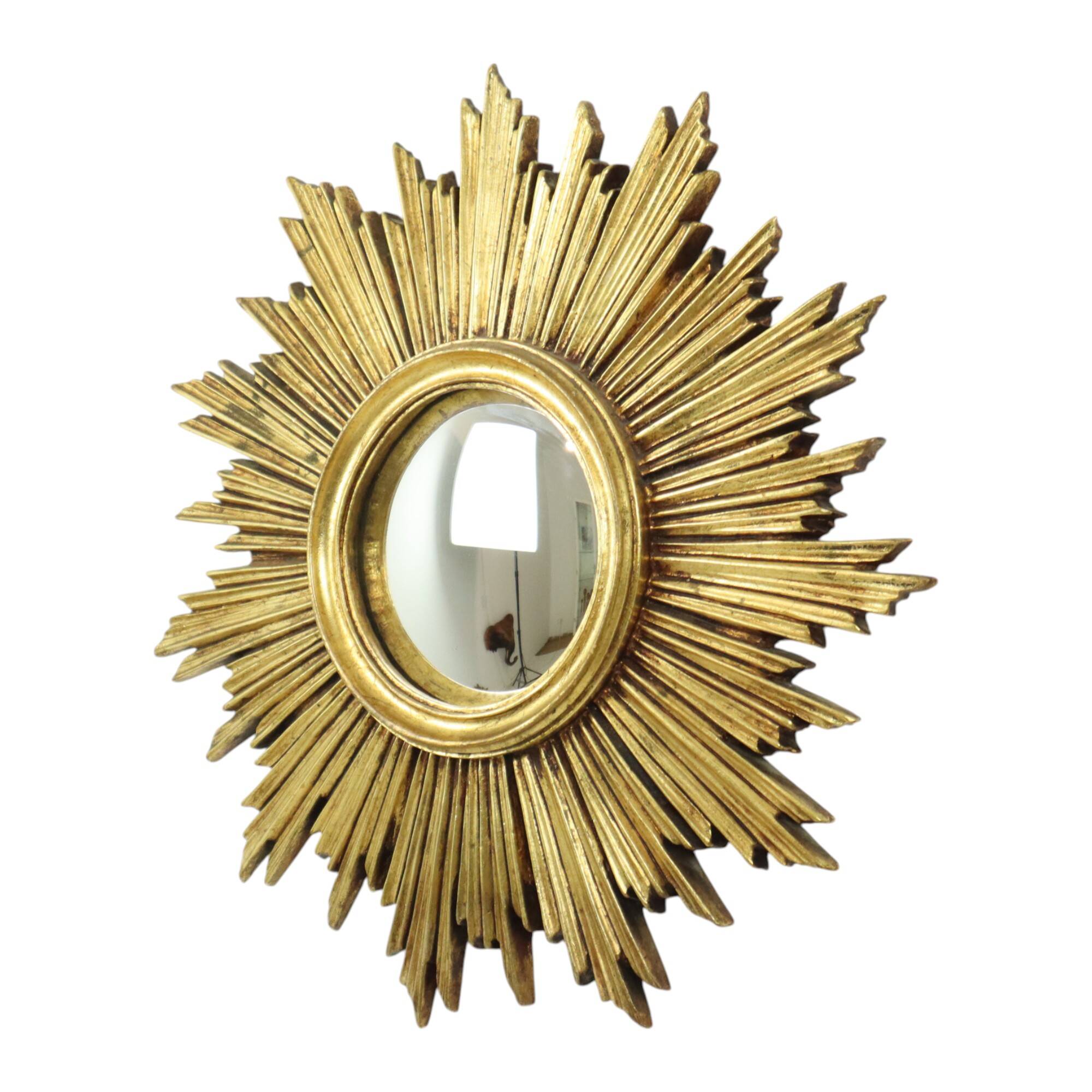 Vintage Sunburst Mirror Sun Mirror Gold Leaf Sixties 42cm