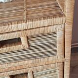 Extra cabinet 3 wicker rattan drawers