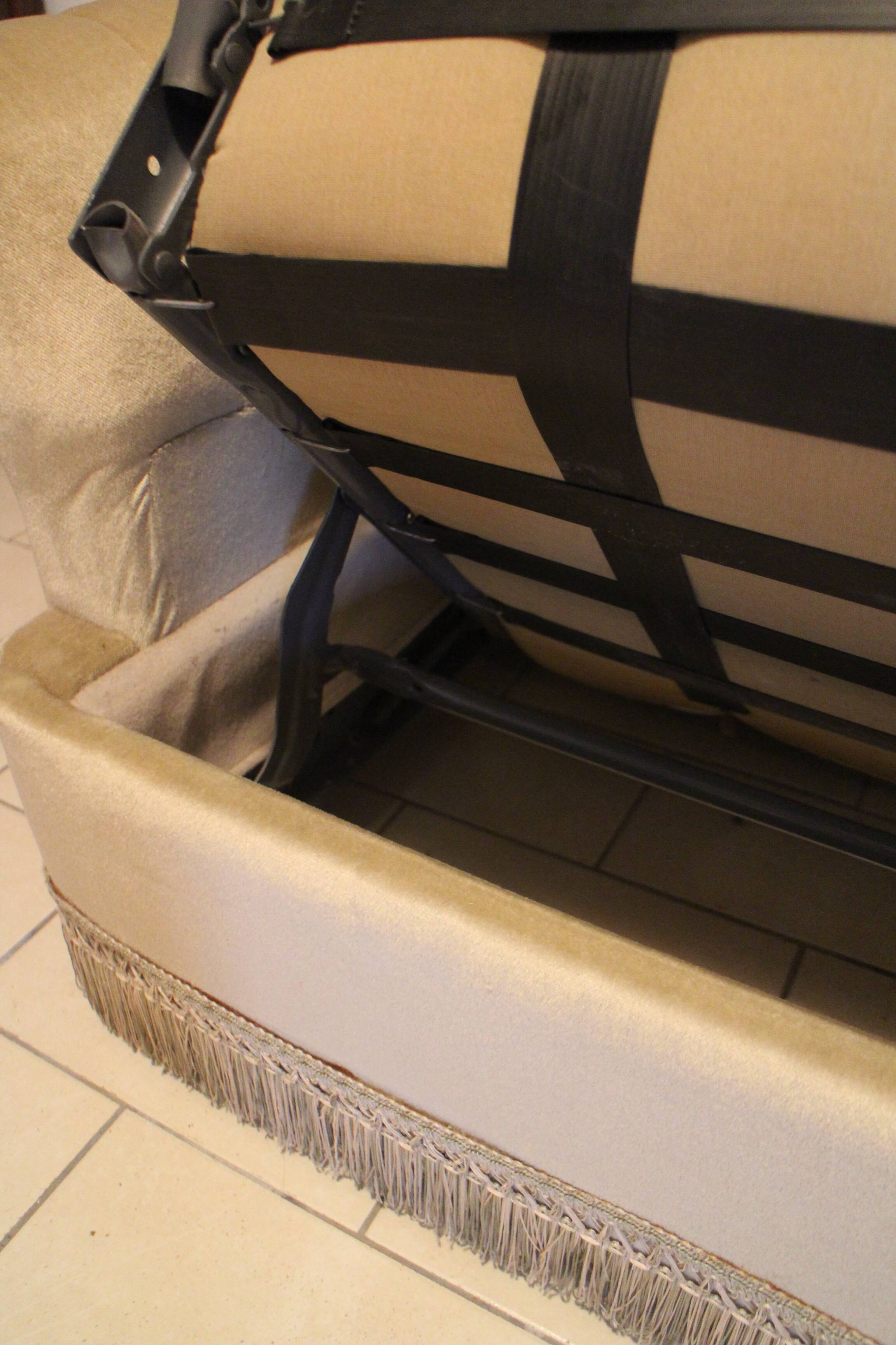canapé convertible Himolla vintage en velours
