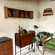 Bookcase vintage pyramidal wall shelf