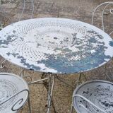 Wrought iron garden furniture