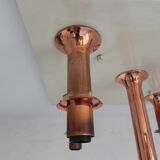 Rare ceiling lamp with 5 glass balls, Ott international, 1970s