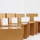 Vintage sculptural dining chairs , set of 5