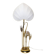Monumental crane or egret lamp post in gilded brass by Antonio Pavia