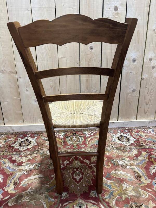 Série de 4 chaises paillées