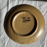 Set of 6 dessert plates in stoneware Village France D20