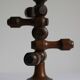 Adjustable wooden turned candelabra, 1970s.