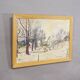 Oil painting by Alexander Michael of a winter farm.