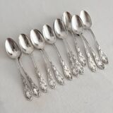12 small silver-plated metal teaspoons "Cocoa" by Boulenger