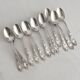 12 small silver-plated metal teaspoons "Cocoa" by Boulenger