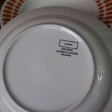 Set of 5 Digoin Sarreguemines deep plates, Capri model