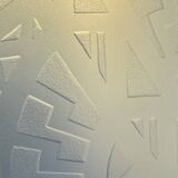 Vintage modernist Art Deco wall light, oak and frosted glass, France, 1930.