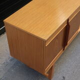 Wooden sideboard of the 70s u-shaped footing
