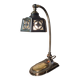 polished coppery brass art deco desk lamp numbered 3kg