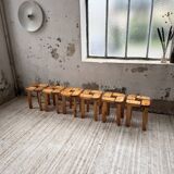 Set of 6 Olof Ottelin stools, Finland 1950.