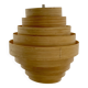 Scandinavian design pendant light from the 1960s in cylindrical wooden slats