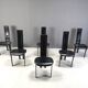 Vintage postmodern dining chairs, 1980s