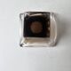 Murano Sommerso transparent brown glass catchall