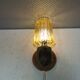 A ceramic wall lamp with a hard-pressed glass shade, Axella Denmark 1970s