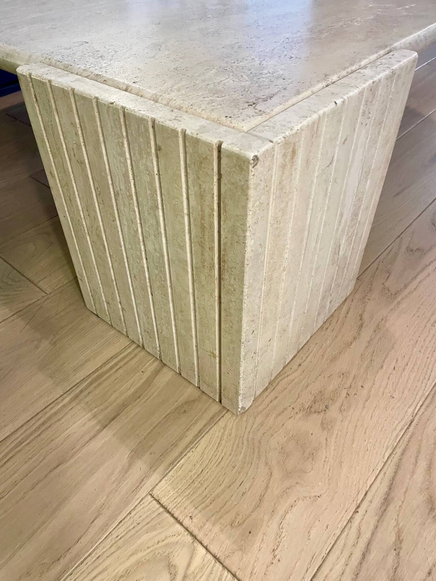 Roche Bobois “eye” travertine table