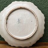 Pair of octagonal Rouen plates, signed AP