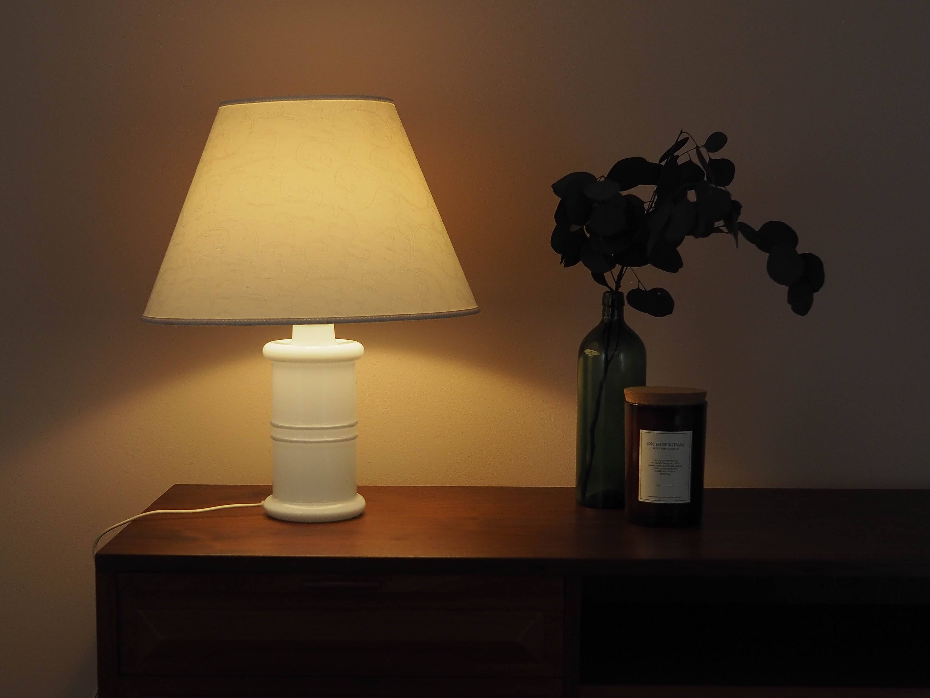 Holmegaard Glass Desk Lamp, Danish Design, 1970s