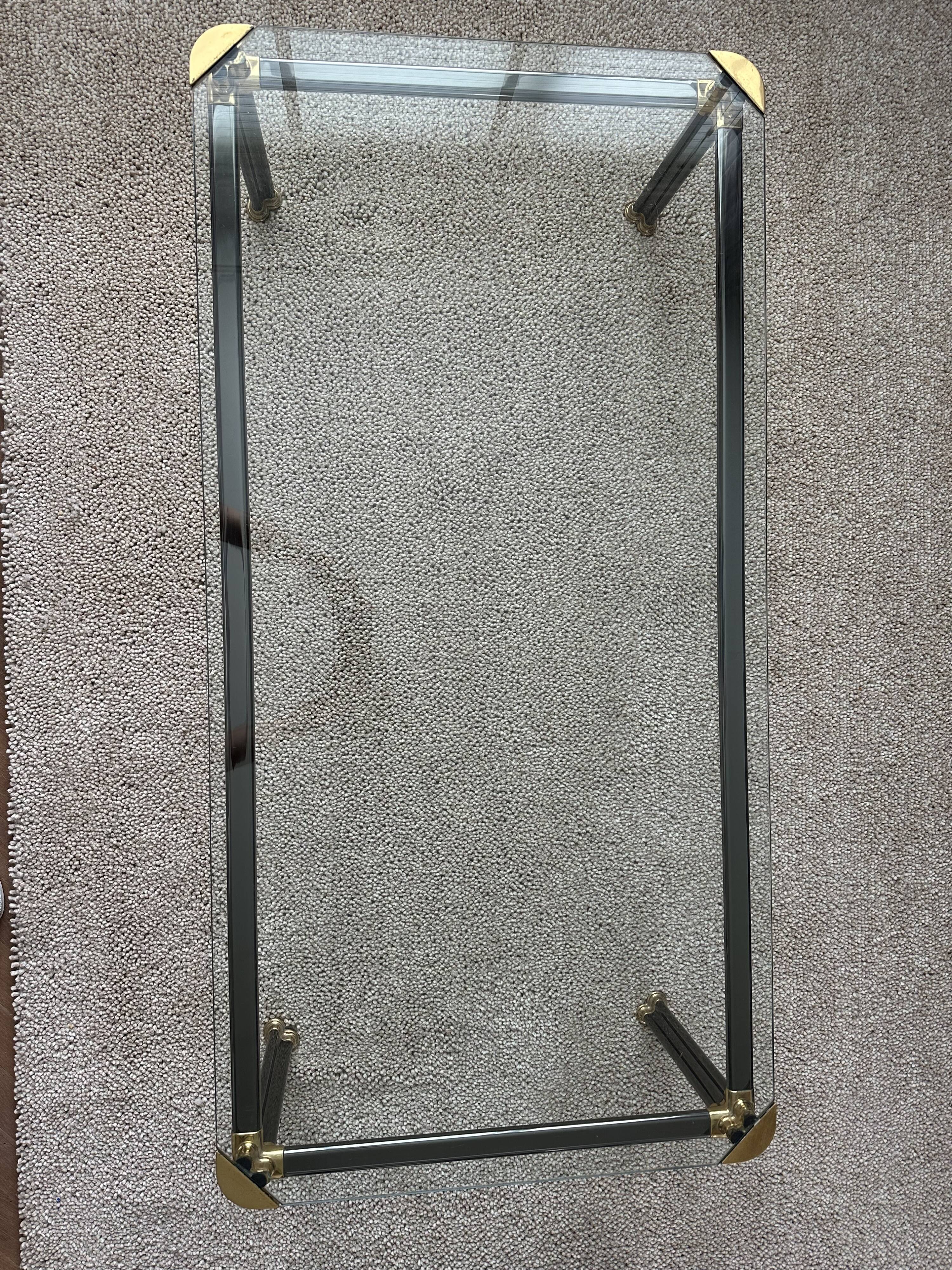Italian MARA brasss&glass coffee table 1983
