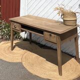 Bureau ancien en chêne massif brut