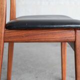 Dining chairs 'model 60' by Hennig Kjaernulf for Bruno Hansen, Denmark 1960